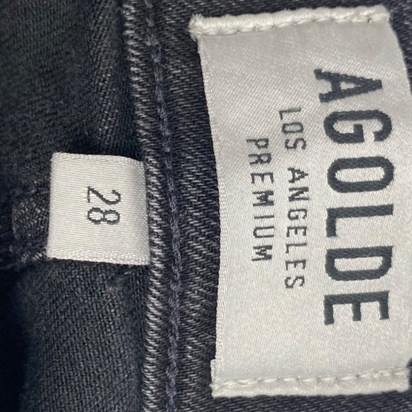 AGOLDE - Sophie High-Rise Distressed Skinny Crop Jeans in Temple Wash Size 28 - Picture 9 of 12